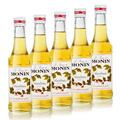 5x Monin Haselnuss / Noisette Sirup, 250 ml Flasche