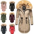 Navahoo Damen Winter Jacke Parka Mantel Winterjacke warm Kunstfell Kapuze Bombii