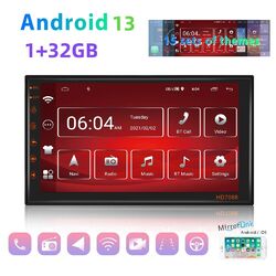 2 Doppel DIN 7"Android 13 AUTORADIO mit Navigation GPS NAVI BLUETOOTH USB RDS