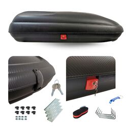 Dachbox VDP-BA320 schwarz Dachkoffer 320 Ltr koffer Carbonlook abschließbar