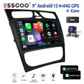 4+64G Android 13 Carplay Autoradio 2002-2004 Für Mercedes Benz C-Klasse W203 GPS