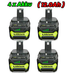 1~4x Für 12Ah 9Ah 8Ah 6Ah Ryobi Akku 18V 9Ah HP Lithium RB18L50 P108 / Ladegerät