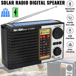 Solar Handkurbel Handy Ladegerät Notfall Radio Kurbelradio AM/FM Taschenlampe