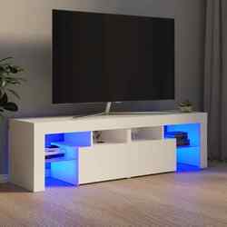 vidaXL TV-Schrank mit LED-Beleuchtung Weiß 140x36,5x40 cm EGG