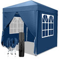 Pavillon Faltpavillon Gartenzelt 2x2m UV-Schutz Pop-Up Zelt Partyzelt Fest Blau