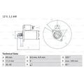 BOSCH Anlasser Starter 1.1kW für Opel Zafira B 0 986 023 660