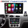 DAB+ Autoradio 64G Android13 Carplay Für Ford Transit MK7 Focus Kam GPS Navi RDS