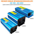 500W - 4000W 12V auf 230V Reiner Sinus Wechselrichter Spannungswandler Camping