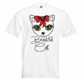 T-Shirt BEAUTIFUL CAT SÜSSE KATZE MIT SCHLEIFE AUF DEM KOPF HAUSKATZE PERSERKATZ