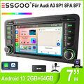 DAB+ Carplay 64G Android 13 7" Für Audi A3 8P1 8PA S3 RS3 Autoradio GPS Navi KAM