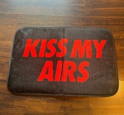 KISS MY AIRS schwarz und rot Sneaker Tür Innenmatte Schuhmatte - 50 x 80 cm