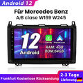 Für Benz A/B Klasse W245 W169 04-2012 Carplay 9"Android Autoradio GPS Navi 4+64G