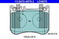 Bremsbelagsatz Scheibenbremse ATE Ceramic 13.0470-4870.2 für MERCEDES KLASSE SL