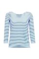 Esprit Damen Shirt blau weiss gestreift wickeloptik mit schleife Gr. XL