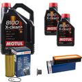 BOSCH Inspektionspaket 7 L MOTUL 8100 X-clean+ 5W-30 für BMW X5 M50d 5er