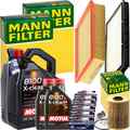 MANN INSPEKTIONSPAKET+7L MOTUL 5W-30 MOTORÖL passend für BMW 3er E36 320-328i