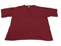 Herren T-Shirt Rot XL, 100% Baumwolle, Knopfleiste mit Brusttasche