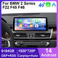 12,3" Android 14 CarPlay Autoradio 8-Core 64GB GPS Navi für BMW 2er F45 F46 EVO