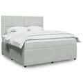 Boxspringbett mit Matratze Lattenrost Bettgestell Polsterbett Bett Samt vidaXL