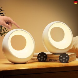 Bonsery Nachttischlampe 2er Set, Led Nachttischlampe Touch Dimmbar mit