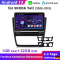 Für Yeti 2008--2013 Carplay Android 13 10.1" Autoradio Sat Navi GPS SWC BT 1+32G