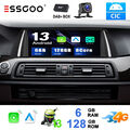 10.25" Android 13 Auto Autoradio DAB+ GPS Navi WIFI Carplay für BMW F10 F11 CIC