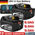 2x18V 6000mAH Akku Für Makita BL1850 BL1830 LXT BL1860B Led Anzeige+Ladegerät DP