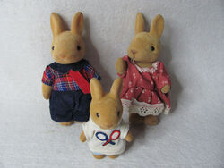 Sylvanian Families - 3 Figuren Hasen Familie - Vintage Sammlerstücke # 21