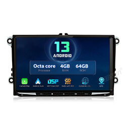 4+64GB Android 13 Autoradio CarPlay GPS Navi für VW Touran Golf 5 6 Passat Polo