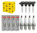 4x HELLA Zündspule +4x NGK Zündkerze Laser Iridium für BMW 3er Compact E46