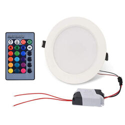 RGB LED Einbaustrahler mit Fernbedienung Flach Panel Spot Leuchte Deckenleuchte