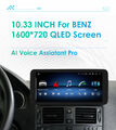 10,33" Für Mercedes C-Klasse W204 S204 NTG4 Android 12 Autoradio GPS Carplay 64G