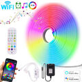 0.5-10m Neon LED Stripe RGB Leiste Streifen WIFI Strip Band Leuchte Lichterkette