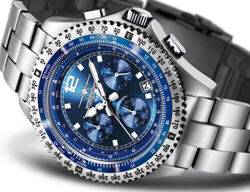 FIREFOX FIGHTER Herrenuhr Edelstahl Armband Uhr Chronograph Quarz 10 ATM blau