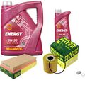 MANN Inspektionspaket 6 L MANNOL Energy 5W-30 für Volvo V40 Kombi 1.8 S40 I