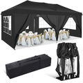 Pavillon Faltpavillon 3x6m Wasserdicht mit 6 Seitenteilen und Fenstern Partyzelt