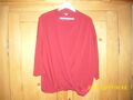 Lässiges Blusenshirt Bluse   Wickeloptik Gr. 42 Weinrot ESPRIT