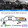 8.8" 6+128G Carplay Für Audi A6 C6 4F MMI 2G 2005-2009 Android Autoradio GPS NAV