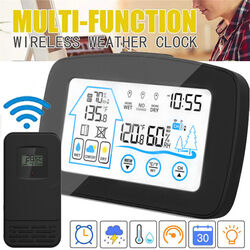 Wetterstation Farbdisplay Funk Thermometer Hygrometer mit nnen Außen Sensor