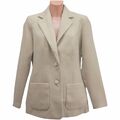 Damen Blazer, Flauschblazer, Winterjacke, beige, Gr. 44