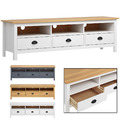 TV Schrank Kiefer Massiv Fernsehschrank Massivholz HiFi TV Lowboard 158×40×47 cm