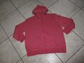 schöne Sweat-Jacke Gr. XL rot mit Kapuze neuwertig