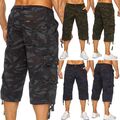 Herren Camouflage 3/4 Cargo Chino Shorts Army Hose Tarnmuster Caprihose