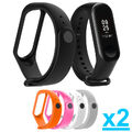 2x Ersatz Armband für Xiaomi Mi Band 3 4 5 Fitness Tracker Smartwatch Silikon