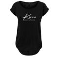 Damen T-Shirt Fun-Shirt Spruch Karma regelt das schon Geschenkidee Frauen