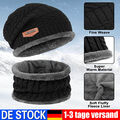 Wintermütze Strickmütze Warme Beanie Winter Mütze und Schal Damen und Herren DE