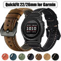 Für Garmin Fenix 7 7X 6 6X 5 5X Plus 3 HR Epix Pro Gen 2 Quickfit Leder Armband