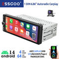 Android 14 1 DIN Autoradio 4+64G 6.86" Carplay GPS Navi USB Typ-C WIFI RDS BT FM