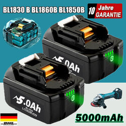 2x 5.0Ah Ersatz  Akku Für Makita BL1860B 18V LXT Li-ion BL1830B 194309-1