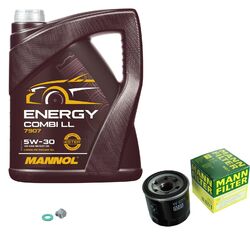 MANN-FILTER Ölfilter 5 L MANNOL Energy Combi LL 5W-30 für Nissan 370 Z 3.7